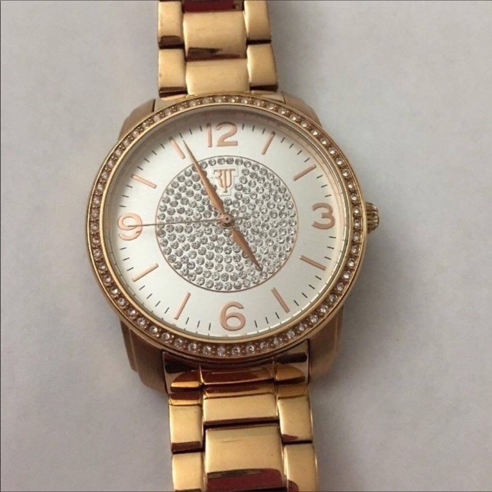 Randy Jackson Rose Tone Watch EUC